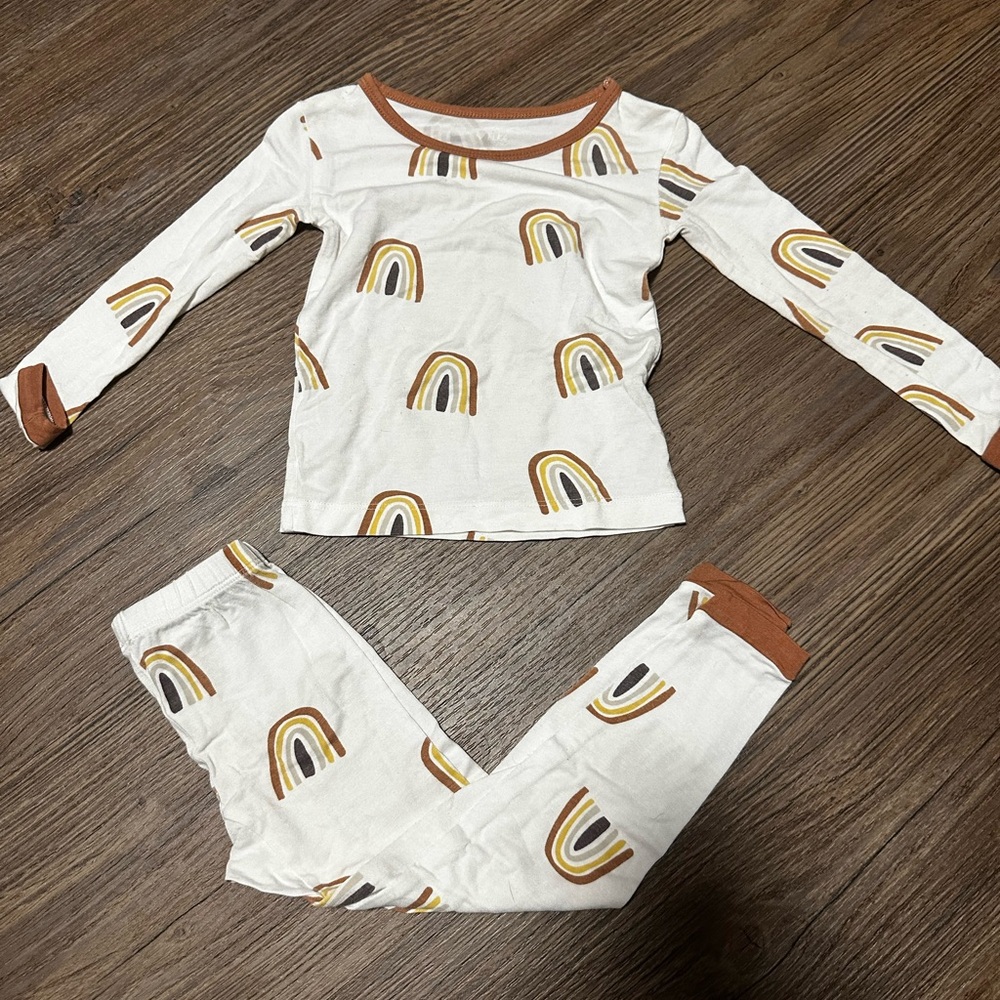(3 for $33) Kyte Baby Spice Rainbow LS PJ Set